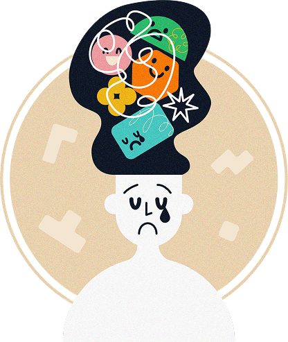 Ilustração sobre saúde mental